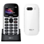 Maxcom MM471 Dual SIM 2.2 με Μεγάλα Πλήκτρα, Βάση Φόρτισης, Bluetooth, Ραδιόφωνο, Φακό, Κάμερα και Πλήκτρο Έκτακτης Ανάγκης Λευκό