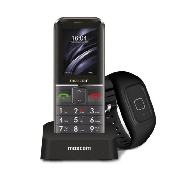 Maxcom MM735 2.4 2G IP67 με Ασύρματο Βραχιόλι SOS, GPS, Bluetooth, Κάμερα 2.0MP, Ραδιόφωνο, Φακό και Πλήκτρο Έκτακτης Ανάγκης για ΑΜΕΑ & ηλικιωμένους-Μαύρο