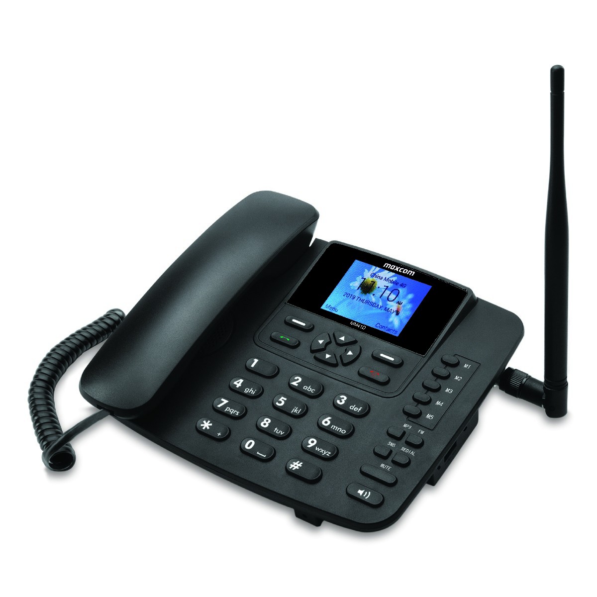 Σταθερό Τηλέφωνο Maxcom MM41D 4G με Λειτουργία Κινητού Τηλεφώνου 2.8 με VoLTE, VoWiFi, Android και Bluetooth Μαύρο