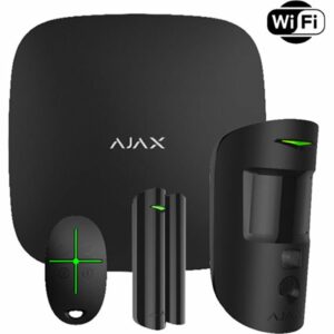 AJAX alarm Starter Kit Camera Plus (WiFi) Black με οπτική επιβεβαίωση συναγερμού