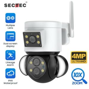 Sectec ST-430-4K-10X - Wifi IP Κάμερα Εξωτερικού χώρου Άσπρη/Μαύρη