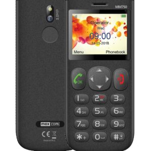 Maxcom MM750 2.3" με Μεγάλα Πλήκτρα, Bluetooth, Ραδιόφωνο, Κάμερα και Πλήκτρο Έκτακτης Ανάγκης Μαύρο