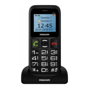 Maxcom MM426 (Dual Sim) 1.77" με Βάση Φόρτισης, Μεγάλα Πλήκτρα, Ραδιόφωνο, Φακό και Πλήκτρο Έκτακτης Ανάγκης Μαύρο
