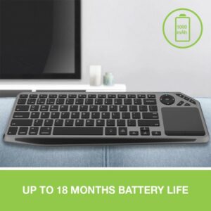 Techly ICTB9801TB-Bluetooth & 2.4G Ασύρματο Πληκτρολόγιο συμβατό με όλες τις συσκευές με επαναφορτιζόμενη μπαταρία λιθίου 1000mAh & οπίσθιο φωτισμό