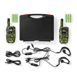 NEDIS WLTK0810BK Walkie talkie με εμβέλεια έως 8 km set με handfree,σε χρώμα παραλλαγής