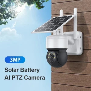 SECTEC smart ηλιακή κάμερα,WIFI 3MP, PIR, PTZ, cloud/micro SD