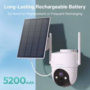 smart ηλιακή κάμερα W313 3MP 2K WiFi PTZ SD 5200mAh IP65