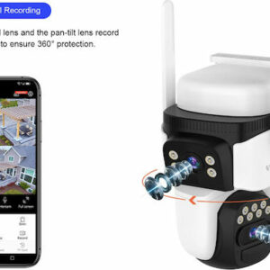 Vstarcam CB621DR Κάμερα διπλού φακού dual band Wi-Fi Full HD+ 3MP Αδιάβροχη Μπαταρίας με Αμφίδρομη Επικοινωνία και Φακό 4mm