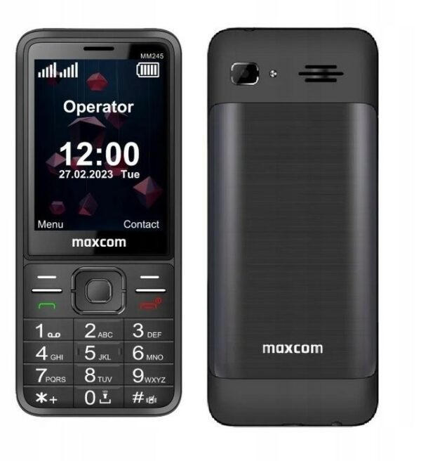Maxcom Classic MM245 2.8" 4G με Bluetooth, Ραδιόφωνο, Κάμερα και Μεγάλα Γράμματα Μαύρο