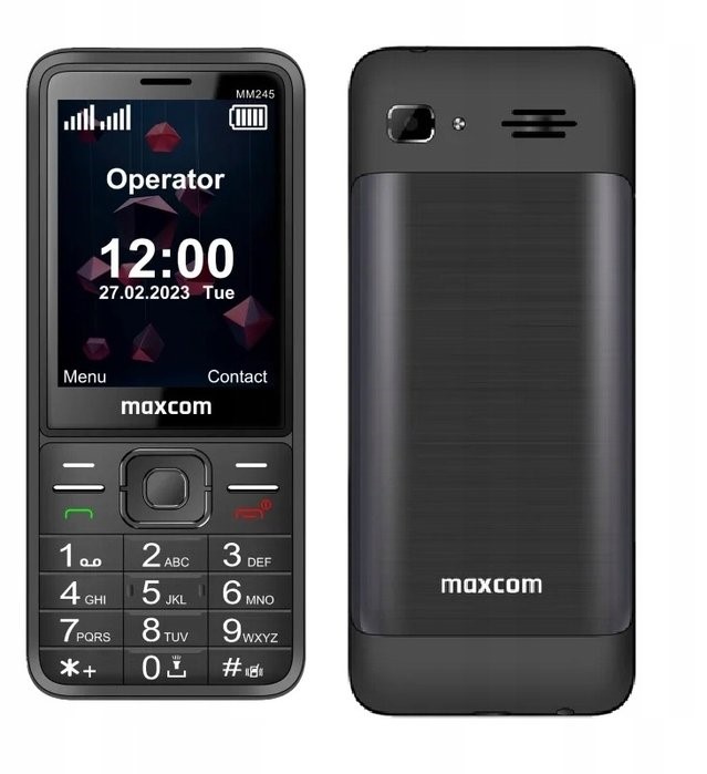 Maxcom Classic MM245 2.8" 4G με Bluetooth, Ραδιόφωνο, Κάμερα και Μεγάλα Γράμματα Μαύρο